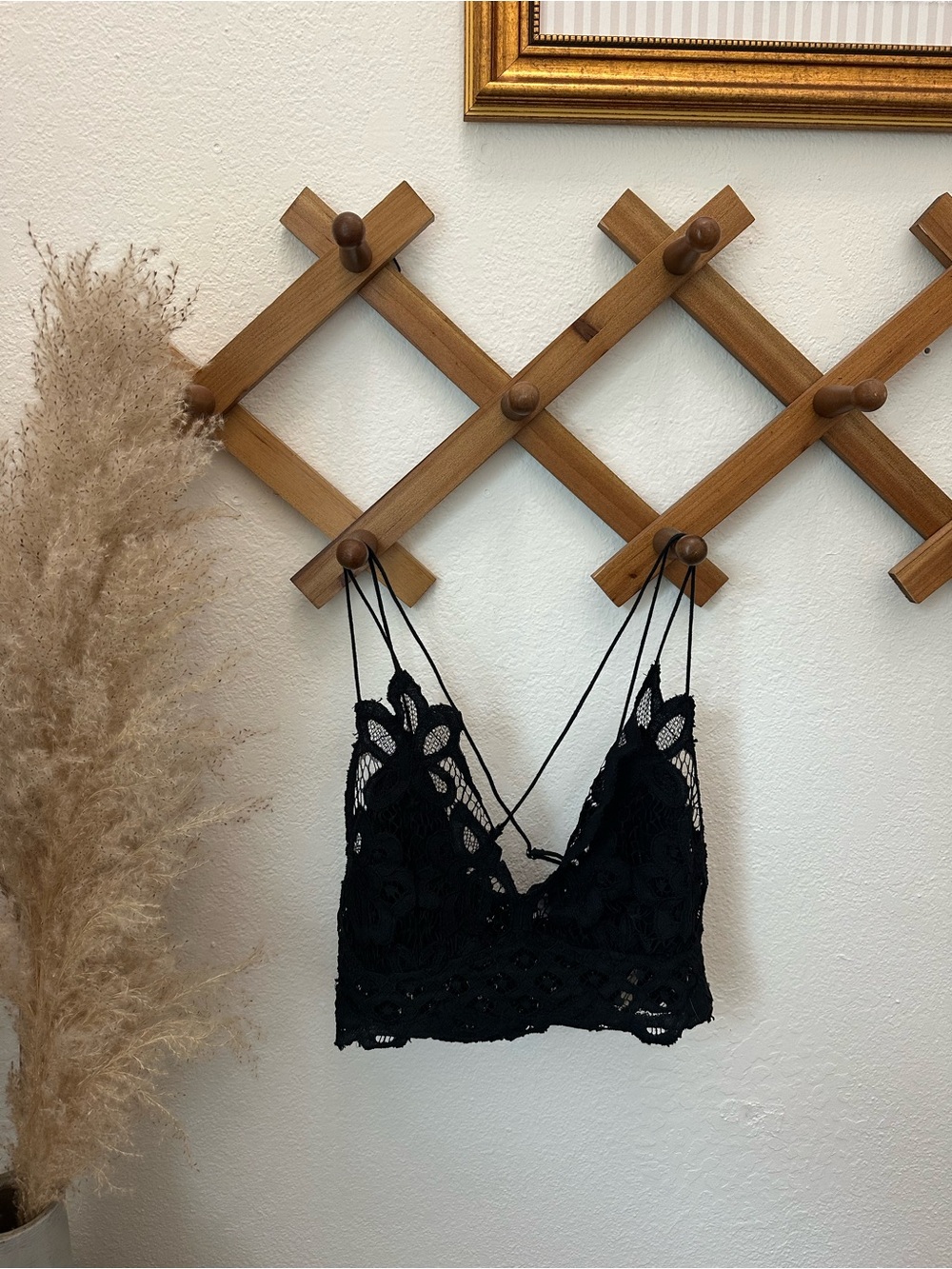 Free People Black Lace Bralette